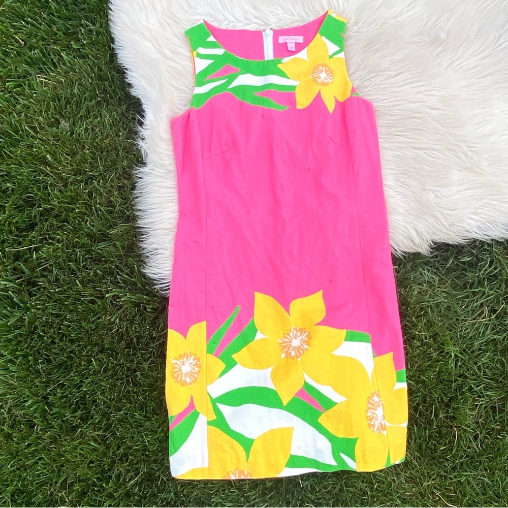 Lilly Pulitzer Sabrina Pink Floral Shift Dress 0